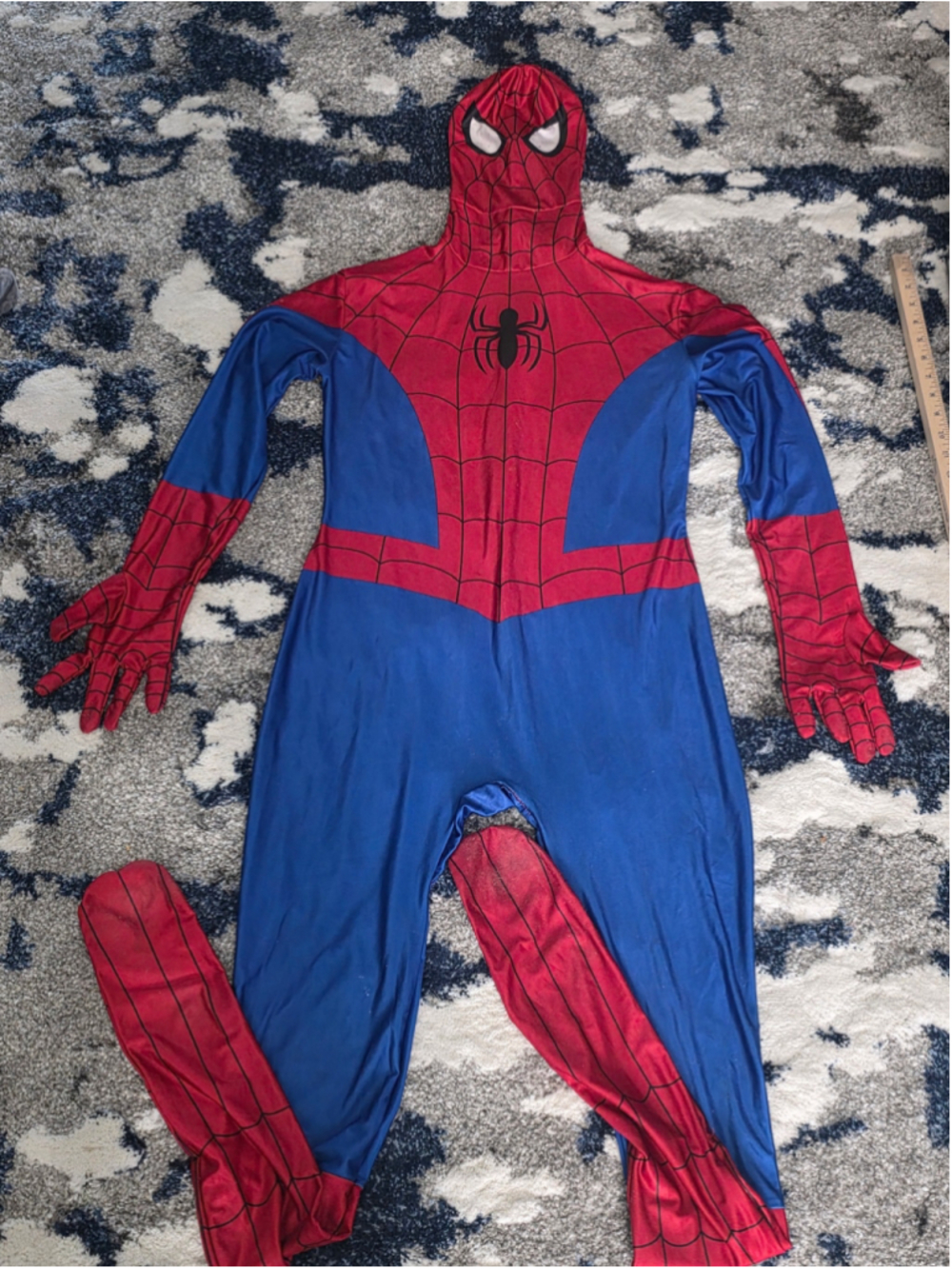 Mens Unbranded Spider-Man Superhero Costume One Size Red Blue